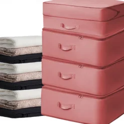 4 Pack Ultra Space Saving Self Compression Organizer Compression Bags for Storage,Ultra Space Saving Self Compression Organizer Bags,Sweater Organizer for Closet,Clothes Storage Bag