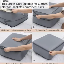 4 Pack Ultra Space Saving Self Compression Organizer Compression Bags for Storage,Ultra Space Saving Self Compression Organizer Bags,Sweater Organizer for Closet,Clothes Storage Bag