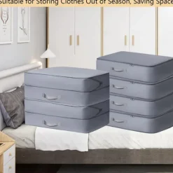 4 Pack Ultra Space Saving Self Compression Organizer Compression Bags for Storage,Ultra Space Saving Self Compression Organizer Bags,Sweater Organizer for Closet,Clothes Storage Bag