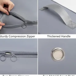 4 Pack Ultra Space Saving Self Compression Organizer Compression Bags for Storage,Ultra Space Saving Self Compression Organizer Bags,Sweater Organizer for Closet,Clothes Storage Bag