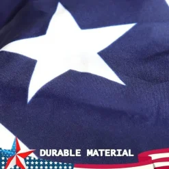 2 Pack USA Patriotic Pleated Fan Flags 3x6 Feet 4th of July Independence Day Large American Flags Bunting Patriotic Stars Stripes Pleated Fan USA Flag Banners Red White Blue Decorations