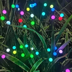 2/4 Packs Solar Firefly Lights Outdoor Waterproof Two Modes of Persistent Light and Flashing 6/8/10 Heads Warm White White Multi Color