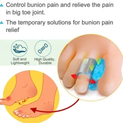 1 Pair Blue Soft Silicone Gel Toe Separator Hallux Valgus Bunion Spacers Thumb Corrector Foot Care Tool