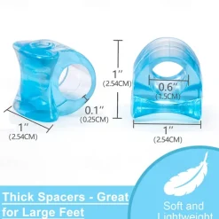 1 Pair Blue Soft Silicone Gel Toe Separator Hallux Valgus Bunion Spacers Thumb Corrector Foot Care Tool
