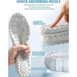 1 Pair 4D Cloud Technology Insole - Soft Relief for Foot Pain - Arch Support and Massage Points - Multiple Sizes and Colors Available