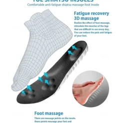 1 Pair 4D Cloud Technology Insole - Soft Relief for Foot Pain - Arch Support and Massage Points - Multiple Sizes and Colors Available