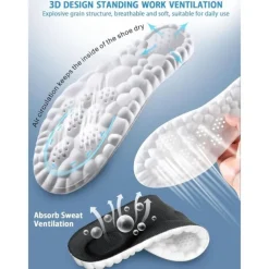 1 Pair 4D Cloud Technology Insole - Soft Relief for Foot Pain - Arch Support and Massage Points - Multiple Sizes and Colors Available