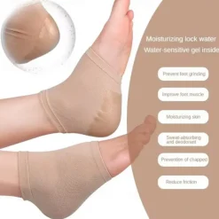 1 Pair Gel Moisturizing Heel Socks, Spa Socks for Foot Care, Dry Cracked Heel Repair, Silicone Heel Protector for Men and Women