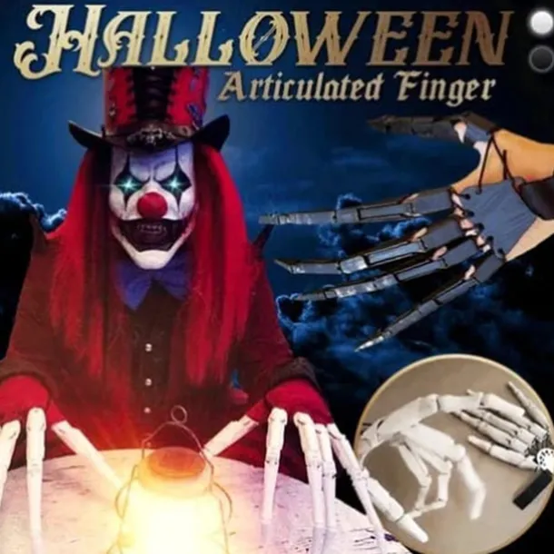 1 Pair Halloween Props Articulated Fingers Halloween Activity Finger Joints Outdoor Party Props Halloween Skeleton Decoration