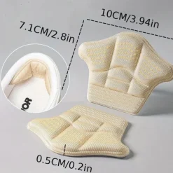 1 Pair Heel Sticker Anti-drop Heel, Foot Sports Insole Heel Sticker, Half Size Pad For Big Shoes, Adjustable Shoes Pads