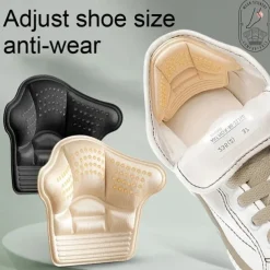 1 Pair Heel Sticker Anti-drop Heel, Foot Sports Insole Heel Sticker, Half Size Pad For Big Shoes, Adjustable Shoes Pads