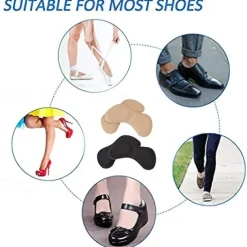 1 Pair Heel Stickers Comfortable Non-Heel Feet Half Size Pad Women's Anti-Wear Heel Stickers Anti-Drop Heel Non-Slip Shoes Back Stickers