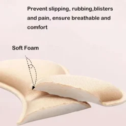 1 Pair Heel Stickers Comfortable Non-Heel Feet Half Size Pad Women's Anti-Wear Heel Stickers Anti-Drop Heel Non-Slip Shoes Back Stickers