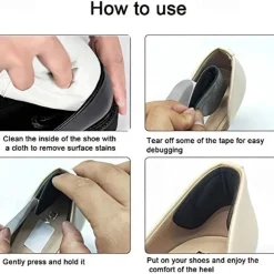 1 Pair Heel Stickers Comfortable Non-Heel Feet Half Size Pad Women's Anti-Wear Heel Stickers Anti-Drop Heel Non-Slip Shoes Back Stickers