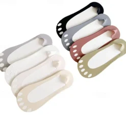 1 Pair Invisible Socks Ice Silk Socks Women's Socks Five Toe Socks No-show Socks Summer