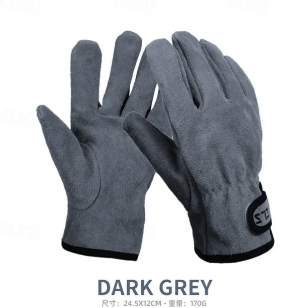 1 Pair of Outdoor Camping Picnic BBQ Gloves Heat Resistant Durable Non-Slip Gloves for Grilling Cooking and Outdoor Activities Protective Gloves for Handling Hot Items and BBQ Tools