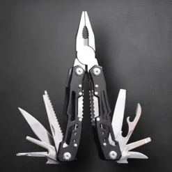 1 Pair Of Stainless Steel Folding Pliers With Screwdriver, Saw, Knife, Bottle Opener For Camping, Tactical, Household Tools