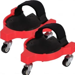 1 Pair Rolling Knee Creeper Pads and Tool Tray with 3 Swivel Casters & Adjustable Strap Full 360 Degree Turn Capability for Home Workshop Auto Repairing Maintaining
