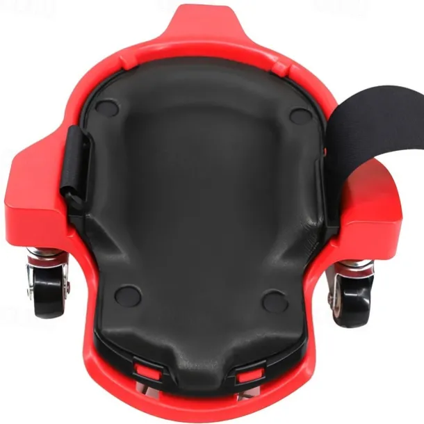 1 Pair Rolling Knee Creeper Pads and Tool Tray with 3 Swivel Casters & Adjustable Strap Full 360 Degree Turn Capability for Home Workshop Auto Repairing Maintaining