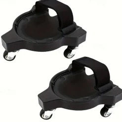 1 Pair Rolling Knee Creeper Pads and Tool Tray with 3 Swivel Casters & Adjustable Strap Full 360 Degree Turn Capability for Home Workshop Auto Repairing Maintaining