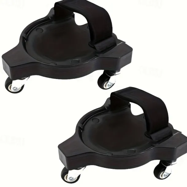 1 Pair Rolling Knee Creeper Pads and Tool Tray with 3 Swivel Casters & Adjustable Strap Full 360 Degree Turn Capability for Home Workshop Auto Repairing Maintaining