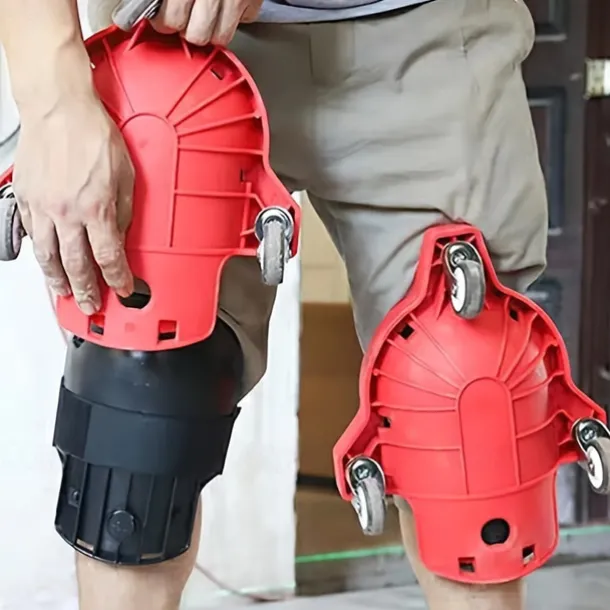 1 Pair Rolling Knee Creeper Pads and Tool Tray with 3 Swivel Casters & Adjustable Strap Full 360 Degree Turn Capability for Home Workshop Auto Repairing Maintaining