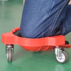 1 Pair Rolling Knee Creeper Pads and Tool Tray with 3 Swivel Casters & Adjustable Strap Full 360 Degree Turn Capability for Home Workshop Auto Repairing Maintaining