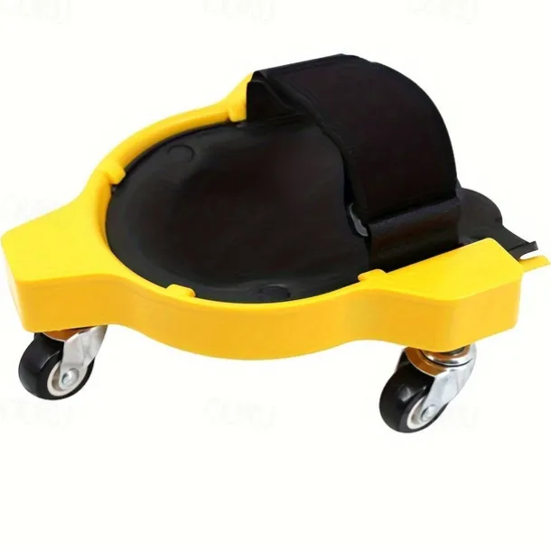 1 Pair Rolling Knee Creeper Pads and Tool Tray with 3 Swivel Casters & Adjustable Strap Full 360 Degree Turn Capability for Home Workshop Auto Repairing Maintaining
