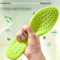 1 Pair Shock Absorption Comfortable Breathable Deodorant Insoles, Insoles For Sneakers Comfortable Plantar Fasciitis Insoles Foot Men's And Women's Sex Orthopedic Sole Running Accessories
