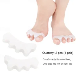 1 Pair Silicone Toes Separators Straightener Spreader Professional Soft Separator Bunion Hallux Valgus Relief Foot Care