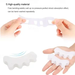 1 Pair Silicone Toes Separators Straightener Spreader Professional Soft Separator Bunion Hallux Valgus Relief Foot Care