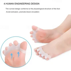 1 Pair Silicone Toes Separators Straightener Spreader Professional Soft Separator Bunion Hallux Valgus Relief Foot Care