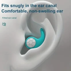 1 Pair Sleeping Ear Plugs Silicone Soft Comfortable Earplugs Sound Insulation Noise Reduction Earbuds Noise Filter Sleeping Swimming Waterproof Three Layers Mute