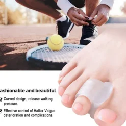 1 Pair Toe Spacers for Men and Women Purple Gel Toe Separators for Curled and Overlapping Toes Bunions Hammer Toe Straightener Big and Second Toe Spreader