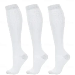 3 Pairs Compression Socks, 15-20mmHg Neuropathy Socks Bunion Socks Closed Toe Compression Stockings for Men Women,Suit for Running,Nurse,Travel,Cycling,Athletic