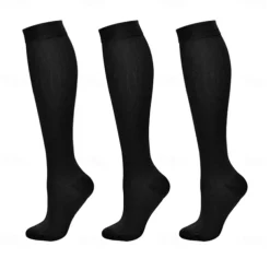 3 Pairs Compression Socks, 15-20mmHg Neuropathy Socks Bunion Socks Closed Toe Compression Stockings for Men Women，Suit for Running,Nurse,Travel,Cycling,Athletic