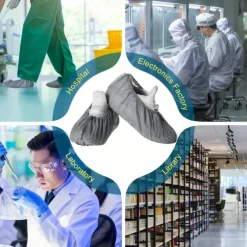 50 Pairs Extra Large Disposable Boot and Shoe Covers Non Slip Water Resistant Reusable Booties Shoe Covers Fits US Men's Size 10.5 Women's 12 Size