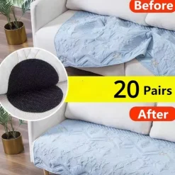 20 Pairs 60mm Strong Self Adhesive Fastener Nylon Hook Dots Stickers Adhesive Tape For Bed Sheet Sofa Mat Carpet Anti Slip Mat