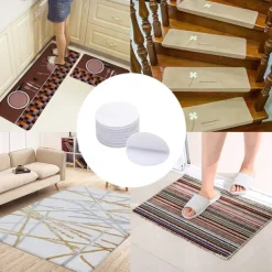 20 Pairs 60mm Strong Self Adhesive Fastener Nylon Hook Dots Stickers Adhesive Tape For Bed Sheet Sofa Mat Carpet Anti Slip Mat