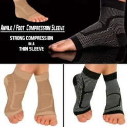 2/4 pairs Neuropathy Socks Compression Socks Ankle Compression Sleeve for Sports: Relieves Plantar Fasciitis, Achilles Tendonitis, Joint Pain, Reduces Swelling, Provides Heel Support
