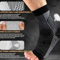 3 Pairs Neuropathy Socks,Toeless Compression Socks for Women and Men Soothe Socks for Neuropathy Pain Ankle Brace Plantar Fasciitis Relief
