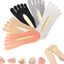 5 Pairs Orthopedic Toe Compression Sock Women's Toe Socks Projoint Antibunions Health Sock - Sock Align Toe Socks for Bunion - Anti Bunion Socks for Women and Men