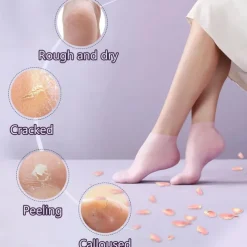 1 pairs Silicone Socks for Dry Cracked Feet, Women's Foot Socks for Moisturizing, one size