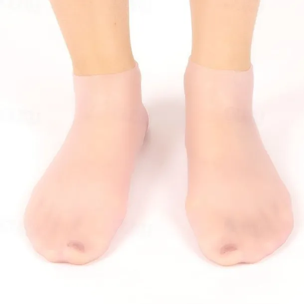1 pairs Silicone Socks for Dry Cracked Feet, Women's Foot Socks for Moisturizing, one size