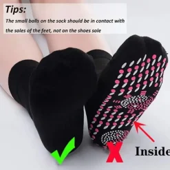 2 pairs Slimming Health Sock Weight Loss Health Sock Hyperthermia Magnetic Self-Heating Socks Foot Massage Thermotherapeutic Sock