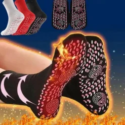 2 pairs Slimming Health Sock Weight Loss Health Sock Hyperthermia Magnetic Self-Heating Socks Foot Massage Thermotherapeutic Sock
