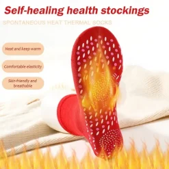 2 pairs Slimming Health Sock Weight Loss Health Sock Hyperthermia Magnetic Self-Heating Socks Foot Massage Thermotherapeutic Sock