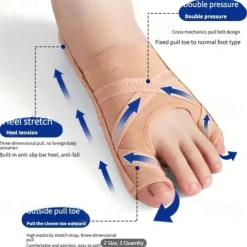 1 Pairs Toe Correction Socks, Toe Overlapping Separator, Ultra-thin Breathable Shoes-Wearable for Men & Women Adjustable