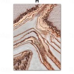 1 Panel Abstract Prints/Posters Luxury Pink Blue Gold Wall Art Modern Picture Home Decor Wall Hanging Gift Rolled Canvas Unframed Unstretched