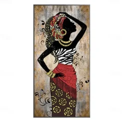 1 Panel People Prints African Women Wall Art Modern Picture Home Decor Wall Hanging Gift Rolled Canvas Unframed Unstretched
